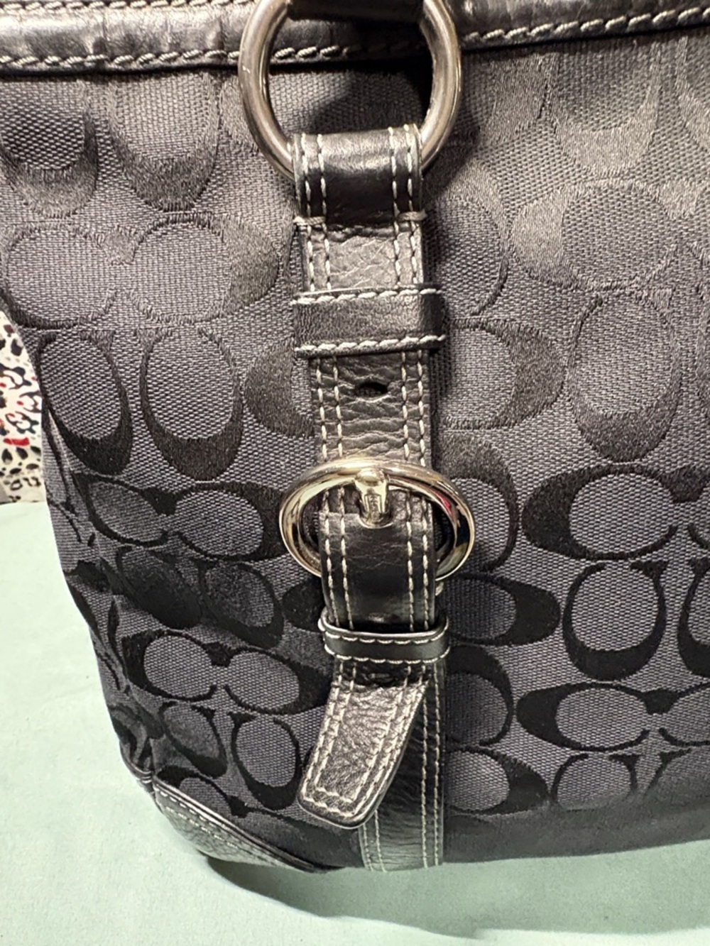 Coach Gallery Tote in Signature Canvas Brown Black Gold F79609 EUC - Picture 3 of 15